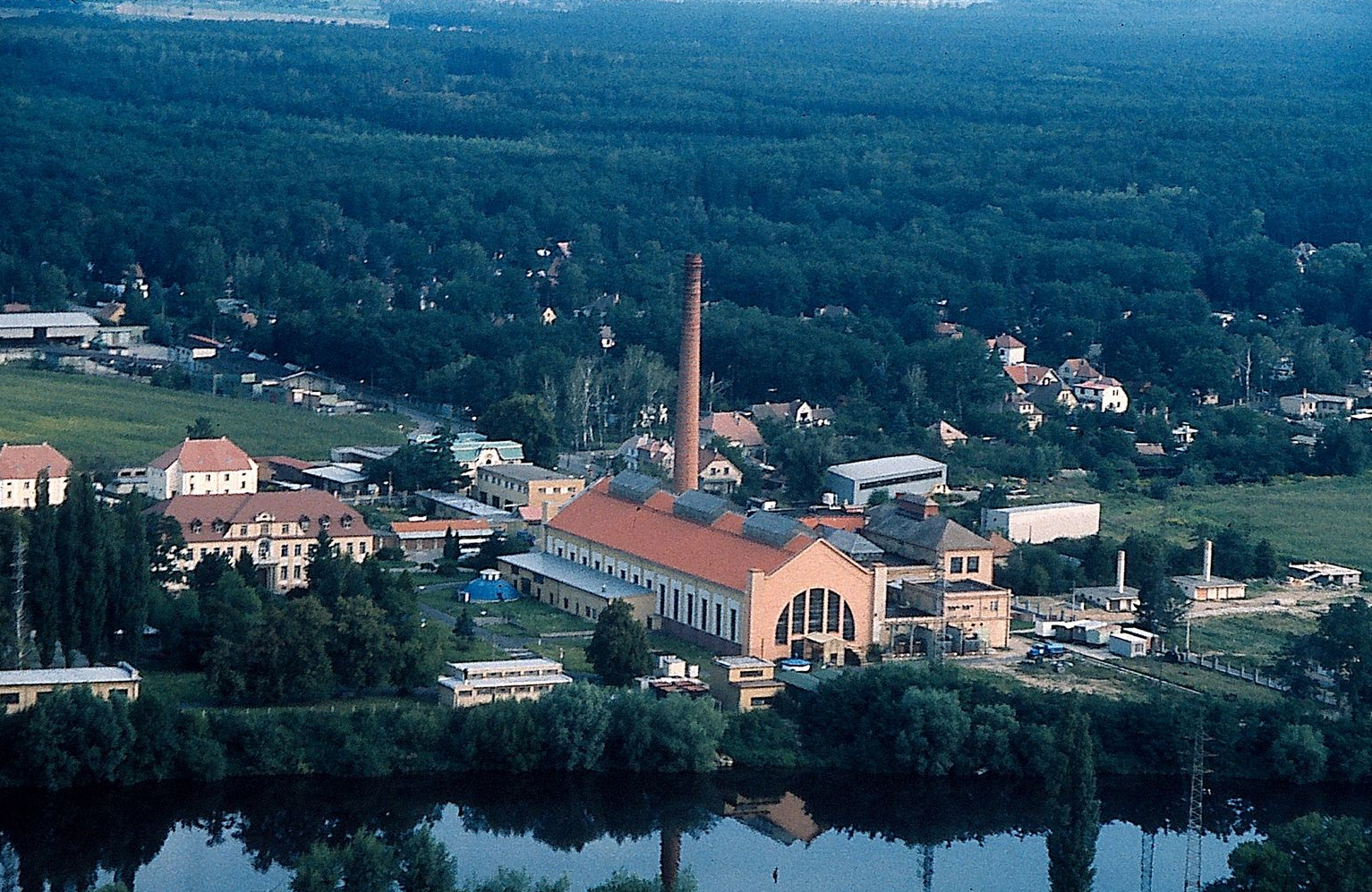 Waterworks Káraný - aerial view